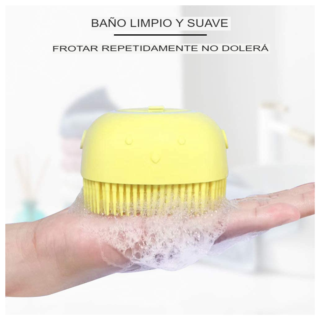 Cepillo Jabonero Masajeador para Mascotas