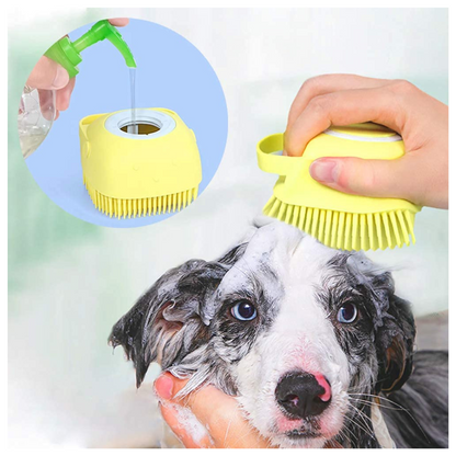 Cepillo Jabonero Masajeador para Mascotas
